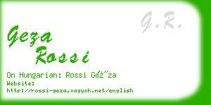 geza rossi business card